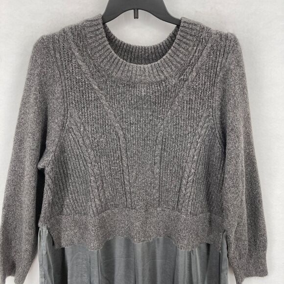 Lane Bryant Sweater Dress Women's‎ 22/24 Gray Stretch Knit Maxi Long Sleeve NWT - Picture 2 of 11